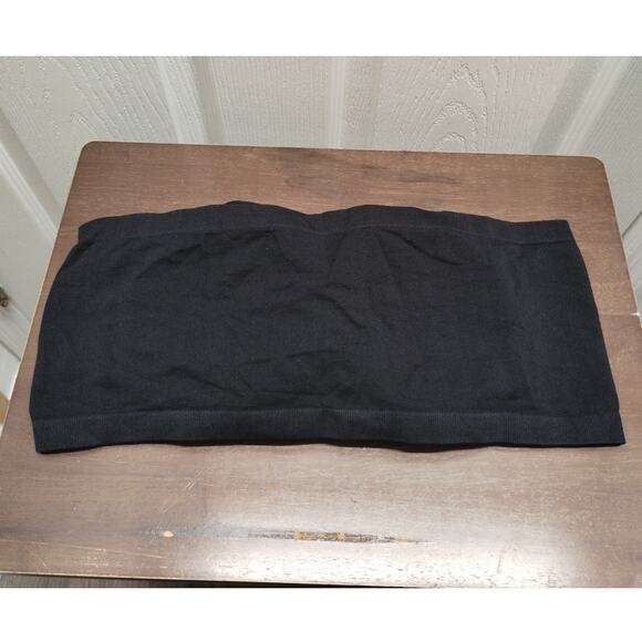 Real Field NEW Size 6X Black Bandeau Tube Top Removable Padding Stretch Bra - Picture 2 of 3